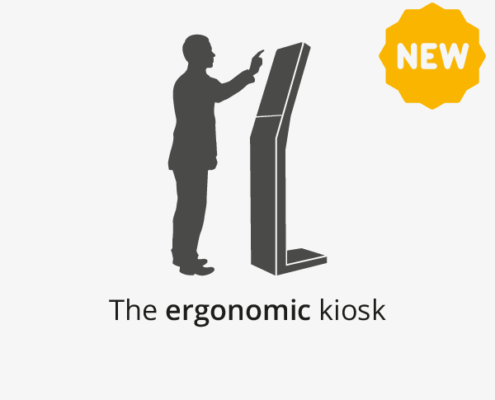 Ergonomic kiosk for visitor management